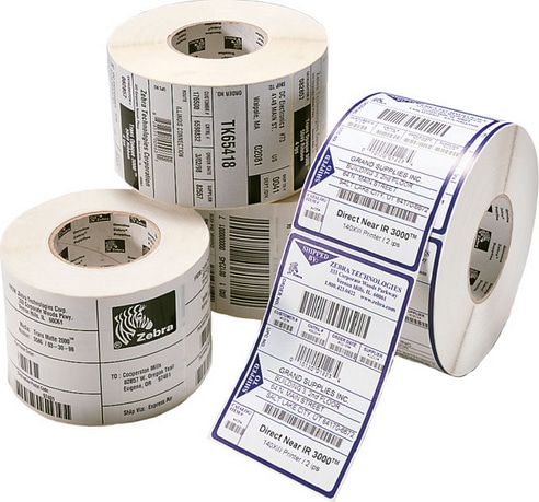 Labels, Zebra, Papel térmico, Z-Perform 1000D, Anchura: 38.1 mm, Altura: 19.05 mm, Diámetro: 127 mm, Diámetro del núcleo: 25.4 mm