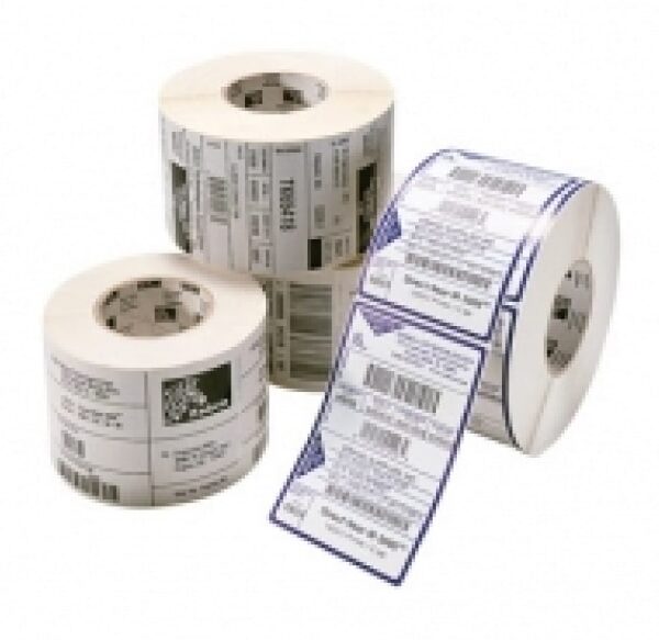 Labels, Zebra, Plástico, Z-Ultimate 3000T Silver, Anchura: 76.2 mm, Altura: 76.2 mm, Diámetro: 200 mm, Diámetro del núcleo: 76 mm