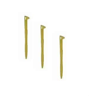 Short yellow stylus, pack of 3